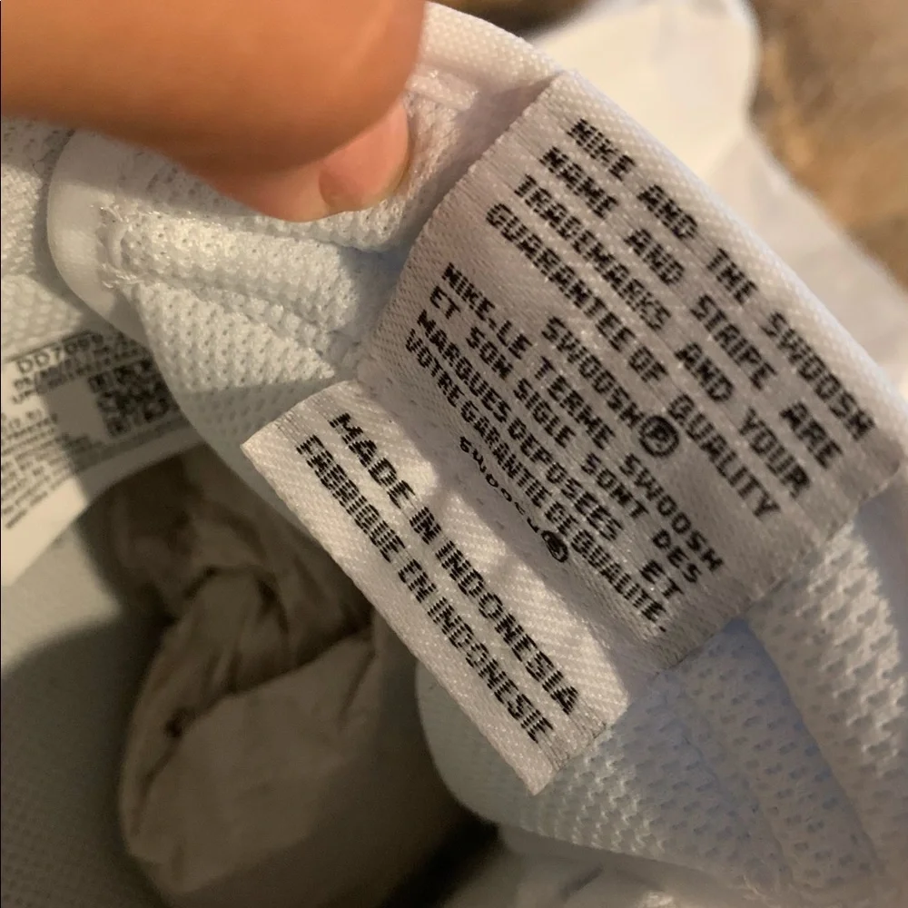 White NIKE DUNK Sneakers (Mixed Material Swooshes) - Picture 8 of 11